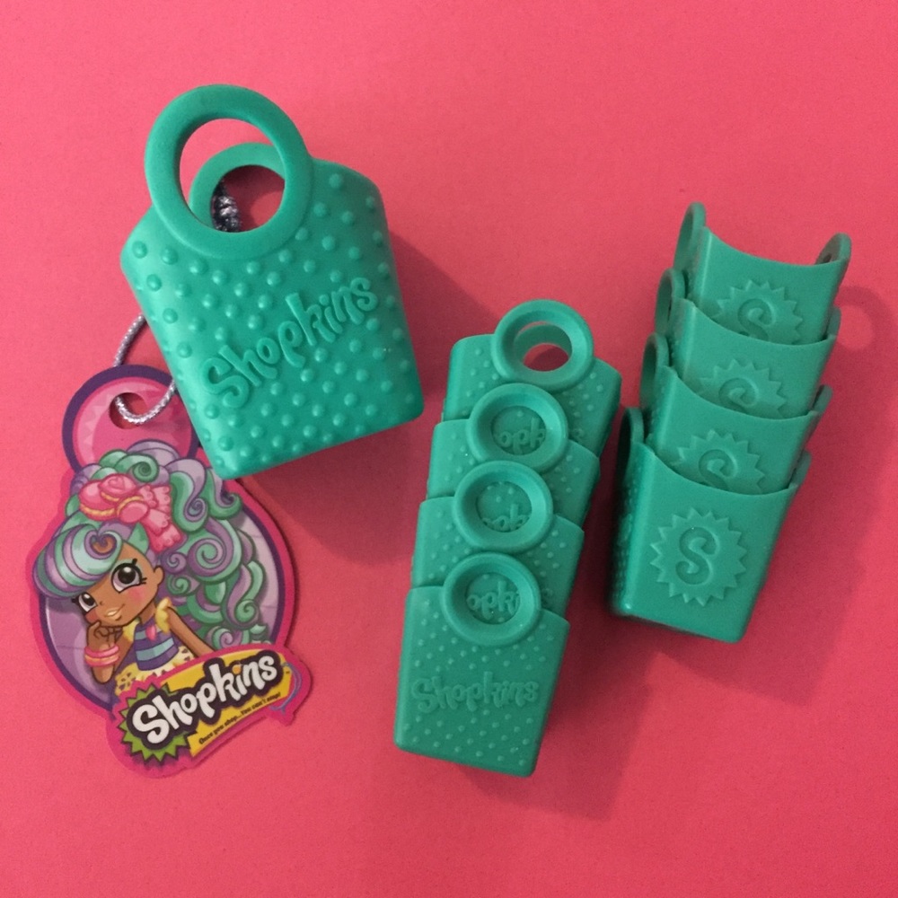 Set of 9 Shopkins shopping bag bundle
